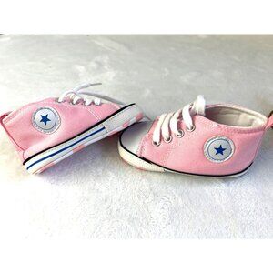 Converse First Star Pink Baby Crib Infants Girls Babies Shoes Booties Size 13
